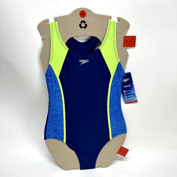 Speedo Other - Speedo Youth Girls M/10 Dark Blue Chlorine Resistant One Piece Swimsuit (H1)